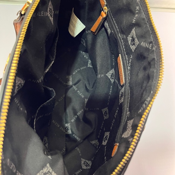 Anne Klein Black Textured Satchel Bag - Picture 5 of 8